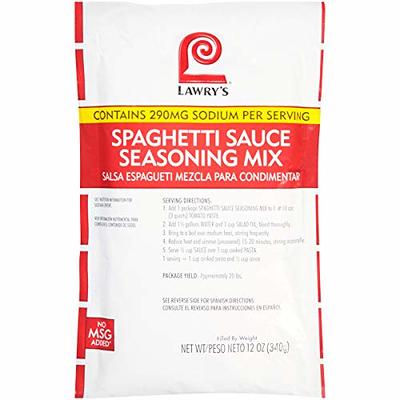 Lawry's Original Spaghetti Sauce Spices & Seasonings Mix, 1.5 oz (Pack of  12)