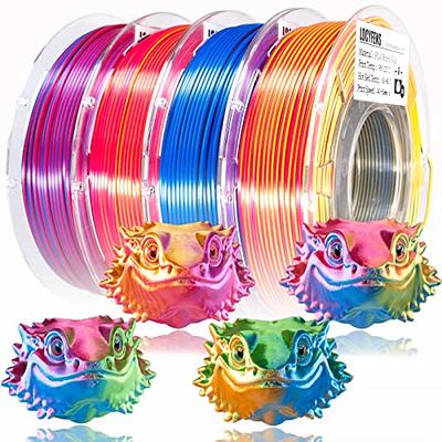 Silk MagicPLA 3D Printer Filament, Tri-Color Coextrusion PLA Filament  1.75mm, Shiny Silk Coextruded PLA, Silk Red-Green-Blue Three-Color  Filament