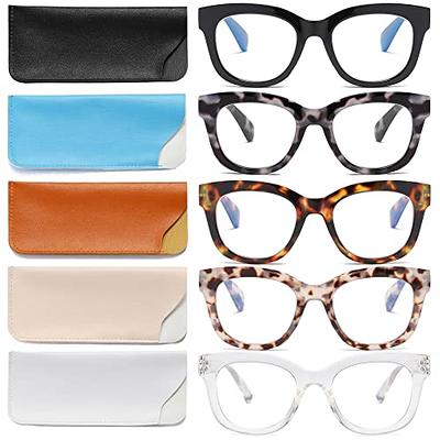 Pretty Blue Light Reading Glasses for Women Premium Quality, Clear Color,  Oversized Cat Eye Shape, 54mm, Light Weight, Gift for Mom/her 