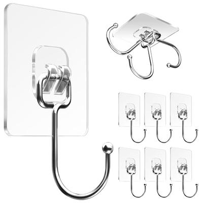 22lb Double-sided Adhesive Wall Hooks With No Drilling - Strong