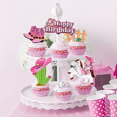  Disco Cowgirl Birthday Cake Toppers - NOVBAUB 48PCS Let's Go  Girls Party Decorations Hot Pink Cowgirl Birthday Party Decorations Disco  Bachelorette Party Supplies Cupcake Toppers for Women Girls : Grocery 