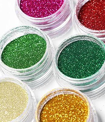 Duufin 36 Colors Nail Art Glitter Powder Fine Glitter Nail Pigment Powder  Holographic Glitter Nail Powder Fine Glitter Powder for Nails Body and  Crafts