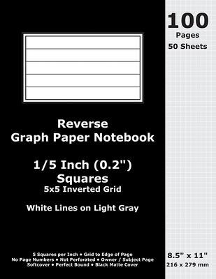 Pacific Arc, Quadrille Paper Pad, 50 Sheets 8.5 Inch x 11 Inch, 4 x 4 Grid