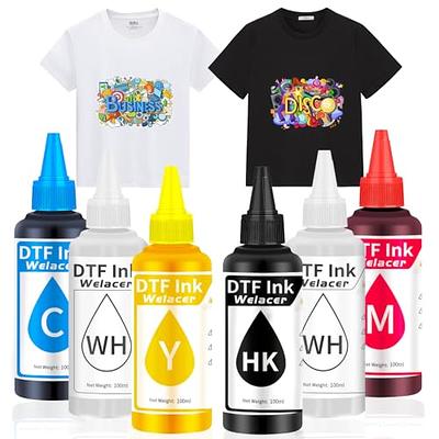  CenDale Premium DTF Ink 1500ML - DTF Transfer Ink for PET Film,  Refill DTF Ink for Epson ET-8550, L1800, L800, R2400, P400, P800, XP15000,  Heat Transfer Printing Direct to Film (250ml