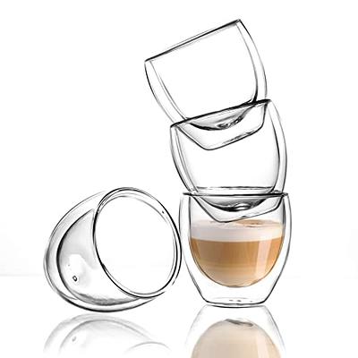 2-pack 12 Oz Espresso Cups With Handle,espresso Shot Glasses,clear Expresso  Coffee Cups,double Wall Insulated