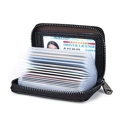 Huztencor Women's Credit Card Holder RFID Blocking Leather Multi Card Organizer Wallet