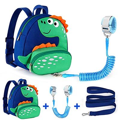 Cosyres Toddler Backpack Dinosaur Preschool for Boys with Leash Chest Strap