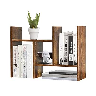 Costway Desk Bookshelf Desktop Storage Organizer Display Shelf Rack Dorm  Office White