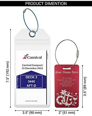 Cruise Essentials Luggage Tag, Cruise Luggage Tag Holder and Custom Metal Cruise  Ship Luggage Tag 2022-2023, Fits Carnival, Princess, NCL, MSC, Holland  America Cruise Lines (Red, Wide) - Yahoo Shopping