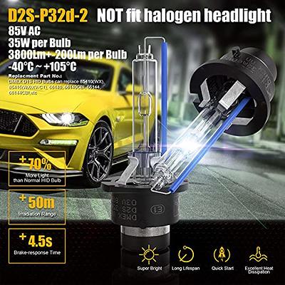 2X D2S LED Headlight Bulbs Replace HID Xenon Super White 6000K