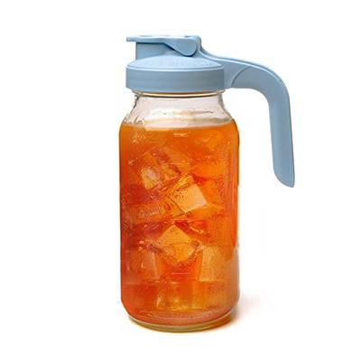 Half Gallon Mason Jar Pitcher Large Wide Mouth 64 oz with Lid - 2 Quart for  Iced Tea, Sun Lemonade, Coffee, Airtight, Set of 1 - Yahoo Shopping