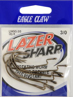 Lazer Sharp L045GH-3/0 Worm Rotating Hook, Bronze, Size 3/0 - Yahoo Shopping