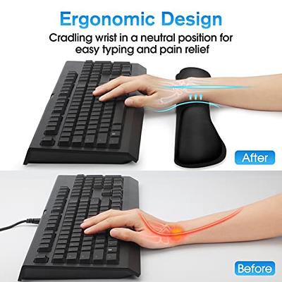 NEX Ergonomic Mouse Pad with Wrist Support, Memory Foam Keyboard