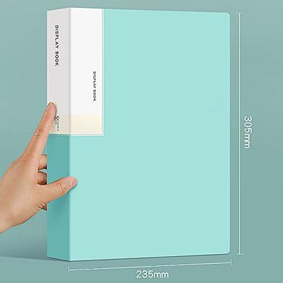 Dunwell Binder with Plastic Sleeves Presentation Book 85x11 (Blue) 60 Pockets, Displays 120 Pages, Portfolio Folder with 85 x 11