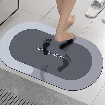 YIHOUSE Quick Dry Bath Mat for Bathroom Thin Non Slip Absorbent Shower