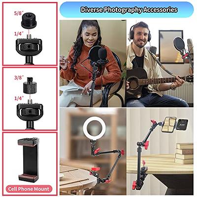 NEEWER Tabletop Camera Mount Stand with Flexible Arm, Overhead Height  Adjustable Light Stand Mount with Table Mounting Clamp, Swiveling Ball Head  for DSLR Camera, Phone, LED Light, Webcam and More : 
