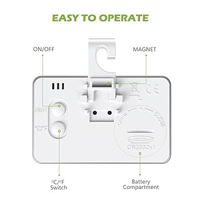 KeeKit Refrigerator Thermometer, Upgraded Fridge Thermometer