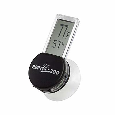 REPTI ZOO Reptile Terrarium Thermometer Hygrometer and Mini Reptile Glass  Terrarium 8 x 8 x 8