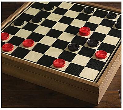 Deluxe Vintage Wood Chess and Checkers Game Set