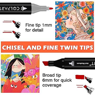  Brled 120 Colors Alcohol Markers with Free App, Alcohol-Based  Markers for Artists, Art Markers for Painting, Coloring, Sketching and  Drawing, Chisel and Fine Tip, Great Gift Idea. : Arts, Crafts