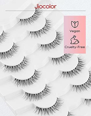 Ahrikiss Manga Lashes Natural Look Wispy Anime Lashes Soft Fake Eyelashes  Lightweight False Eyelashes Faux Mink Lashes Look Like Individual Lashes 8