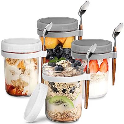 Irenare 9 Pcs Overnight Oats Containers with Lids and Spoons 12 oz  Overnight Oats Jars Oatmeal Container Glass Mason Jars for Overnight Oats Meal  Prep Yogurt Salad Fruit - Yahoo Shopping