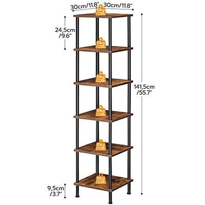 HOOBRO 6-Tier Corner Shelf, Corner Square Rack Display Shelf, Tall Storage  Rack Plant Stand, Corner Bookcase for Small Spaces, Living Room, Home  Office, Kitchen, Rustic Brown and Black BF55CJ01 - Yahoo Shopping