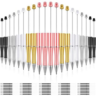 AUBEINSON 15 Pieces Plastic Beadable Pens for DIY Bead Ballpoint Pen  Assorted Bead Pen Shaft Black Ink Rollerball Pen with Extra Refillsor  (15pcs - 5color) - Yahoo Shopping