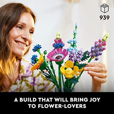 LEGO Icons Wildflower Bouquet Botanical Collection Building Set for Adults,  Valentine Décor for Him or Her, Artificial Flowers with Poppies and  Lavender, Unique Gift for Valentines Day, 10313 - Yahoo Shopping