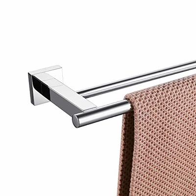 Nolimas 9 Inch Silver Bath Hand Towel Bar SUS 304 Stainless Steel Towel Rod  Rack Holder Round Wall Mounted Suit for Kitchen,Bathroom,Living