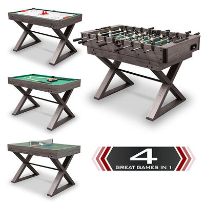 4 In 1 Multi-Game Pool, Air Hockey, Foosball, & Ping Pong Table