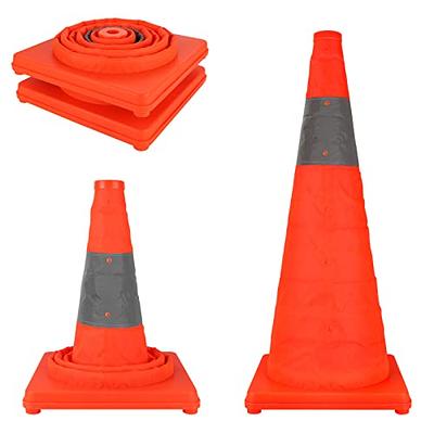 CYEAH 2 Pack 28 Inch Collapsible Traffic Safety Cones, Multi