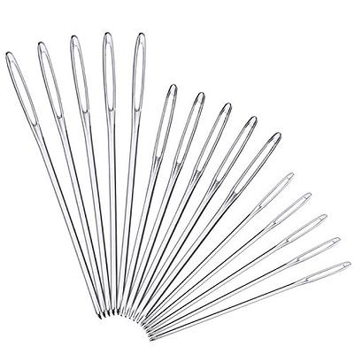 Large-Eye Blunt Needles Stainless Steel Yarn Knitting Needles