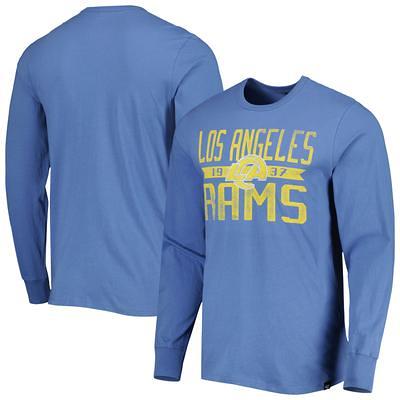 Los Angeles Rams Antigua Saga Long Sleeve Hoodie T-Shirt - Heather Royal
