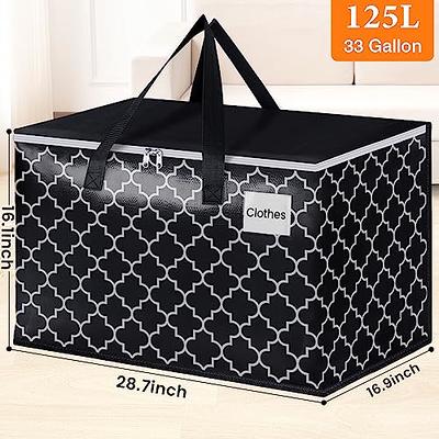 HomeHacks Moving Bags, Heavy Duty Storage Bags, Moving Boxes with Tag  Pockets, Zippers & Carrying Handles, Collapsible Storage Totes for Storing,  Camping, Packing & Moving Supplies, Black 125L, 8 Pack - Yahoo Shopping