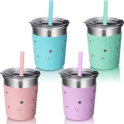 Toddler Sippy Cup with Straw, Baby Silicone Tumbler Cup spill