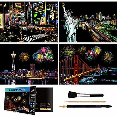 Colorful Newyork Tokyo City Night View Building Floor Painting Diy Manual  Scratch Art Drawing Painting Paper Home Decor Crafts - Painting &  Calligraphy - AliExpress