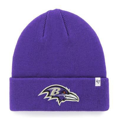 Women's New Era Cream Baltimore Ravens 2022 Sideline Cuffed Knit Hat