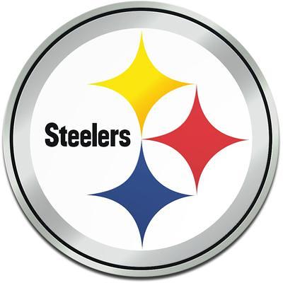 PITTSBURGH STEELERS HELMET CHROME METAL DOMED EMBLEM