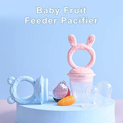 Mssiliyow Baby Fruit Feeder Pacifier 2 Pack Food Grade BPA-Free Silicone  Pouches and Nipples Infant Baby Teether Toy 3M+ Dishwash Safe (Bear  Periwinkle & Bunny Yellow) - Yahoo Shopping