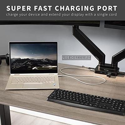 Monoprice USB-C Dual-Monitor Docking Station for USB-C Laptops, MST, and  Power Delivery up to 100W with USB-C Cable 