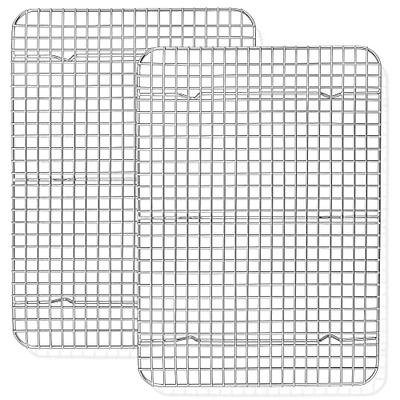 Homikit 2 Pack Wire Baking Rack, Stainless Steel 12 x 9 Bake Grill Rack  for Cooking Roasting Grilling, Mesh Cooling Rack for Cookie Cake Bacon Meat