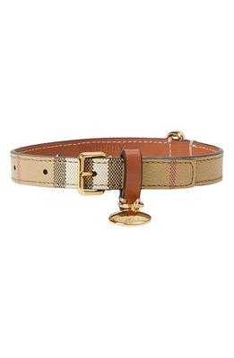 Burberry Check Printed Dog Collar - Vcheck,brown