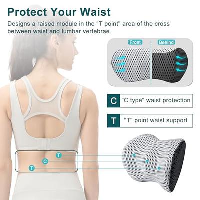 Mesh Car Pillow Lumbar Support Pillow Car Seat Waist Cushion Protect Spine  Vertebral Low Back Cushion