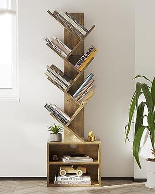 SUNMORY 6 Tier Tree Bookshelf, Small Bookcase with Storage Cabinet, Modern  Tall Narrow Bookshelves Organizer, Floor Standing Book Shelf for  Bedroom/Living Room/Home Office/Corner, Rustic Brown - Yahoo Shopping