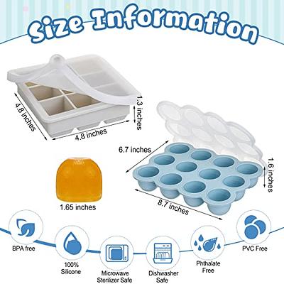 Baby Food Storage Tray Silicone PopOut Portion Freezer Tray (4 Pack)  Breastmilk