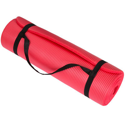 Wakeman Fitness 1/2 In. Extra Thick Yoga Mat, With Carrying Strap, Black -  Yahoo Shopping