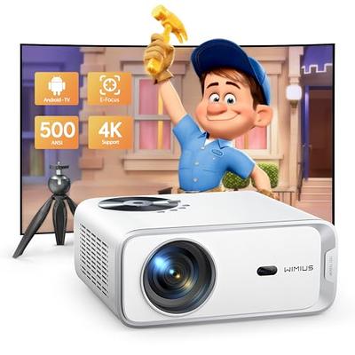 Projector 4K with Android TV, YABER K2s 800 ANSI WiFi 6 Bluetooth  Projector, Sound by JBL, Dolby Audio, Auto Focus & Keystone, Native 1080P  4K