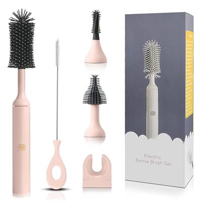 Boon Cacti Bottle Cleaning Brush Set - Includes Bottle Brush, Nipple Brush,  Detail Brush, and Straw Brush - Baby Bottle Brush Set for Bottle Drying