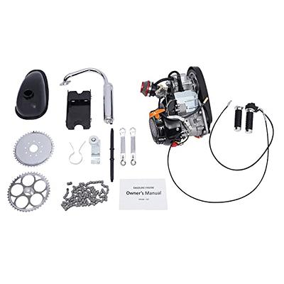 PEXMOR 100cc Bicycle Motor Engine Kit, 2-Stroke Petrol Gas Motor Motorized  Bike Kit, Gas Bike Conversion Refit Set Super Fuel-efficient for 26 28 V  Frame Bicycle 